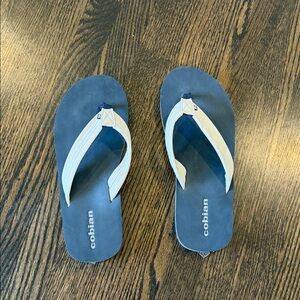 Cobian Navy and Cream Sandals